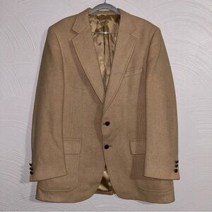 Vintage 100% Camel hair Blazer Jacket Size 42R